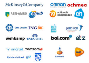 Logo's van de 21 bedrijven